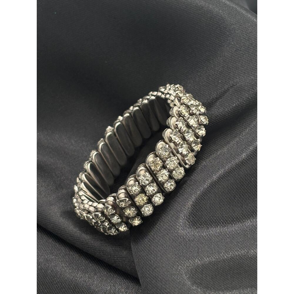 Mid-Century Rhinestone Stretch Bracelet Mid-Century Glamor